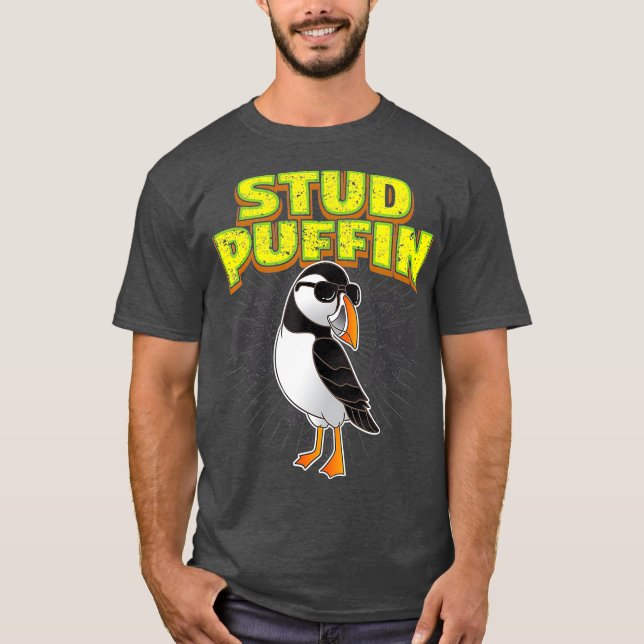 Stud Puffin  Funny Seabird Stud Muffin  Bird T Shirt (Framsida)