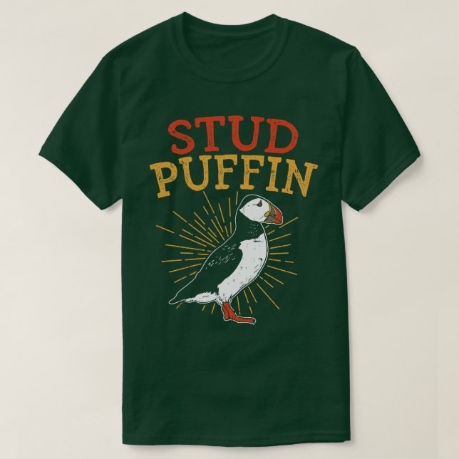 Stud Puffin Puffins T Shirt (Design framsida)