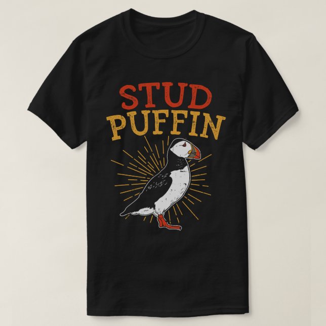 Stud Puffin Puffins T Shirt (Design framsida)