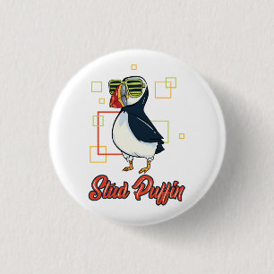 Stud Puffin Sea Bird Illustration Knapp