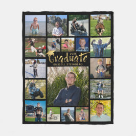 Student 19 Foto Guld-penseltypografi din Färg Fleecefilt