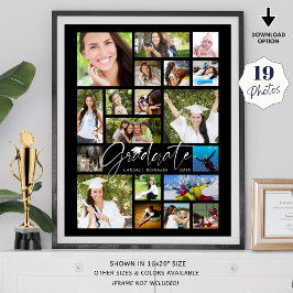 Student 19 Photo Collage Script Black Party Poster