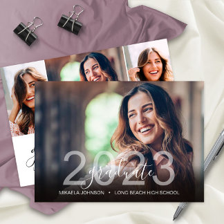 Student 2023 High School 4 Photos Party Meddelande