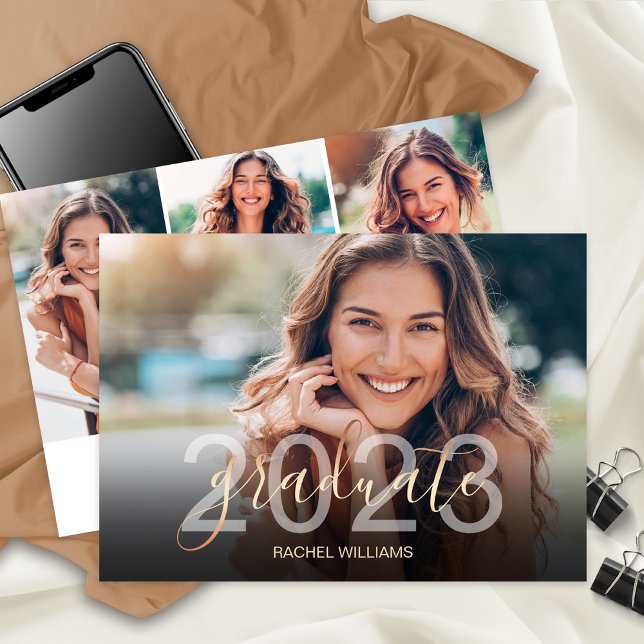 Student 2023 Party 5-fotoinbjudan Meddelande (Skapare uppladdad)