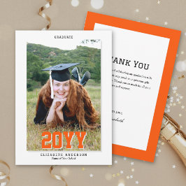 Student 2024 Classic Typography Studenten Photo Tack Kort