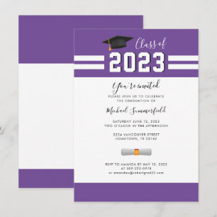 Student 2025 Lila Studentfest Inbjudningar