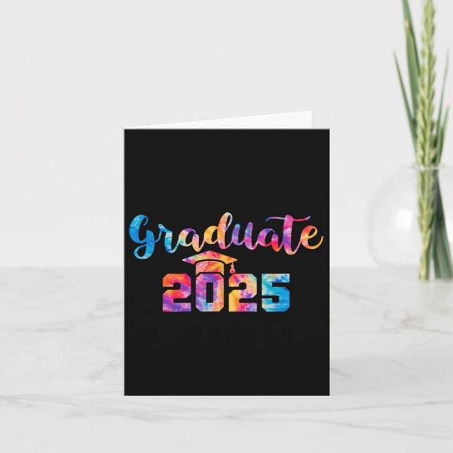 Student 2025 Tie Dye Studenten 2025 Cl 2025 S Kort (Framsida)