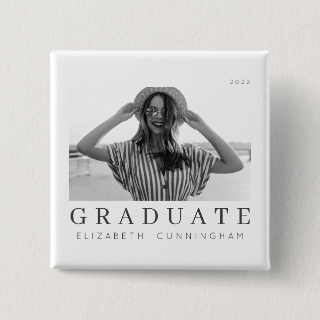 Student 20XX Modern Coola - enkel minimalistisk Knapp (Framsida)
