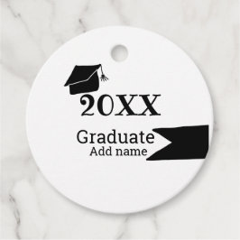 Student 20XX studenten, enkel, modern Gåvor Etiketter