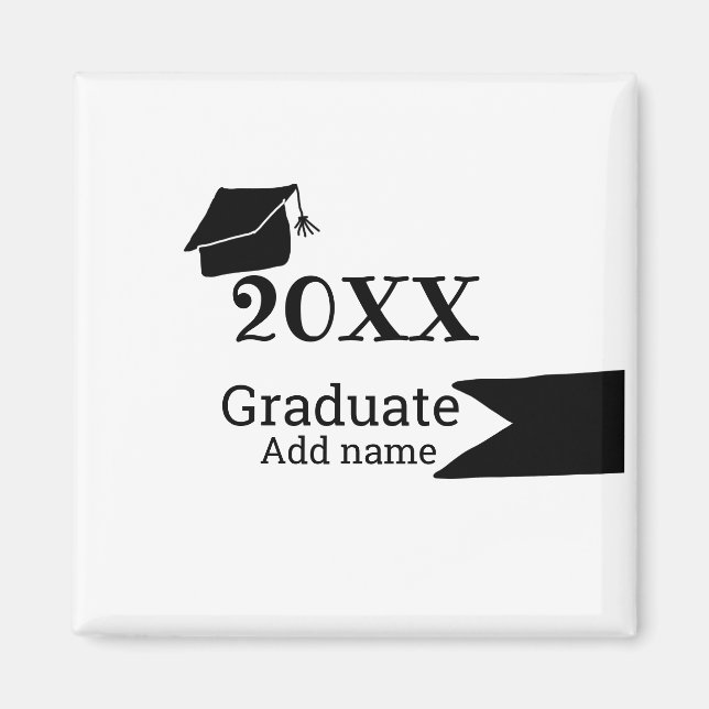 Student 20XX studenten, enkel, modern Magnet (Framsidan)