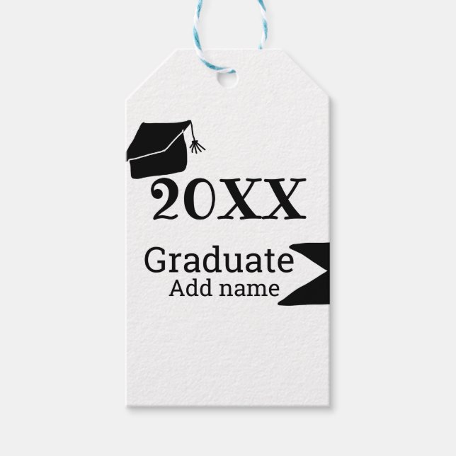 Student 20XX studenten, enkel, modern Presentetikett (Framsidan)