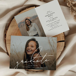 Student 2 Photo Collage Studentfest Inbjudningar