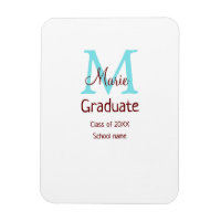 Student add namn monogram grönt rosa enkel minida
