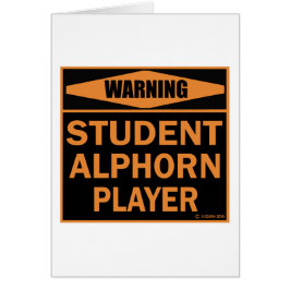 Student Alphorn Player Hälsningskort
