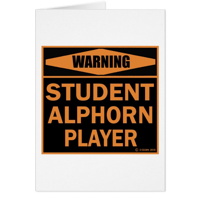 Student Alphorn Player Hälsningskort (Framsidan)