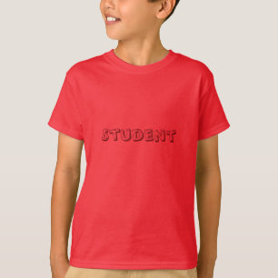 Student Anpassningsbar Text Kids Red T Shirts Boys