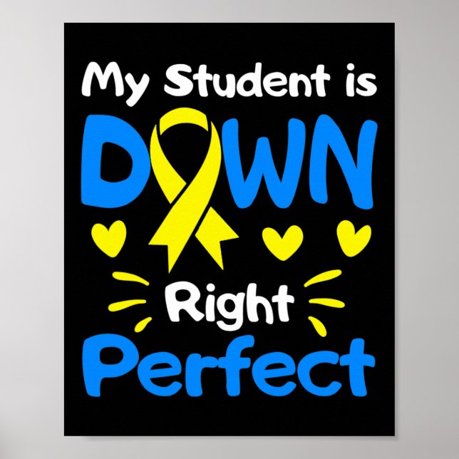 Student är nere-Höger-Perfekt-nedtoningssyndrom Aw Poster (Framsidan)