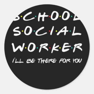 Student arbetsgåva från Social-arbetaren Social Runt Klistermärke