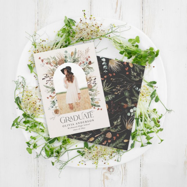 Student arch 1 fotosvart, vitt botaniskt modernt meddelande (Skapare uppladdad)