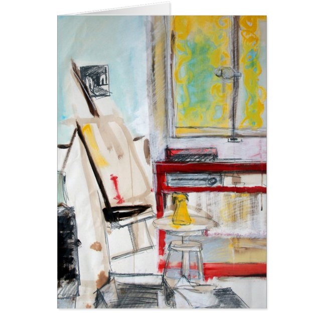 Student Art Studio Aix-en-Provence 1982-kort Hälsningskort (Framsidan)