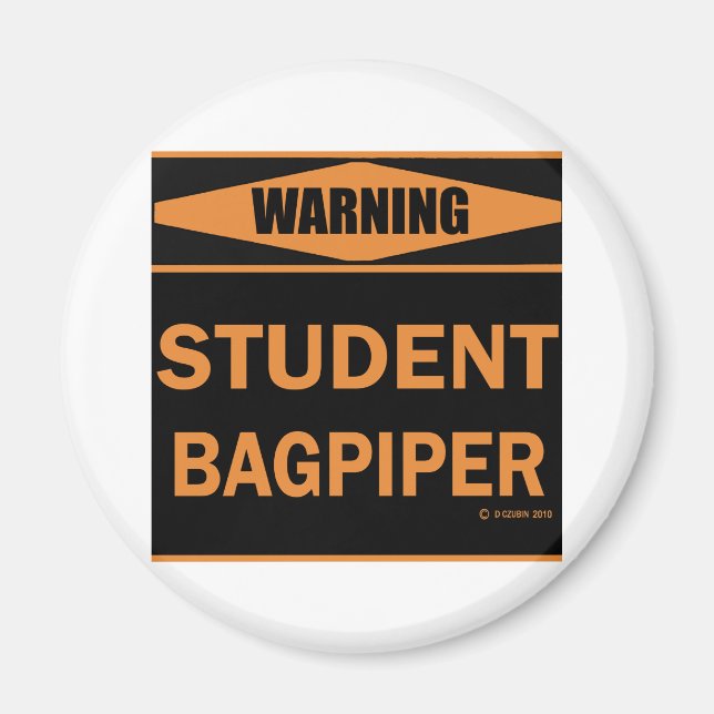 Student Bagpiper Magnet (Framsidan)