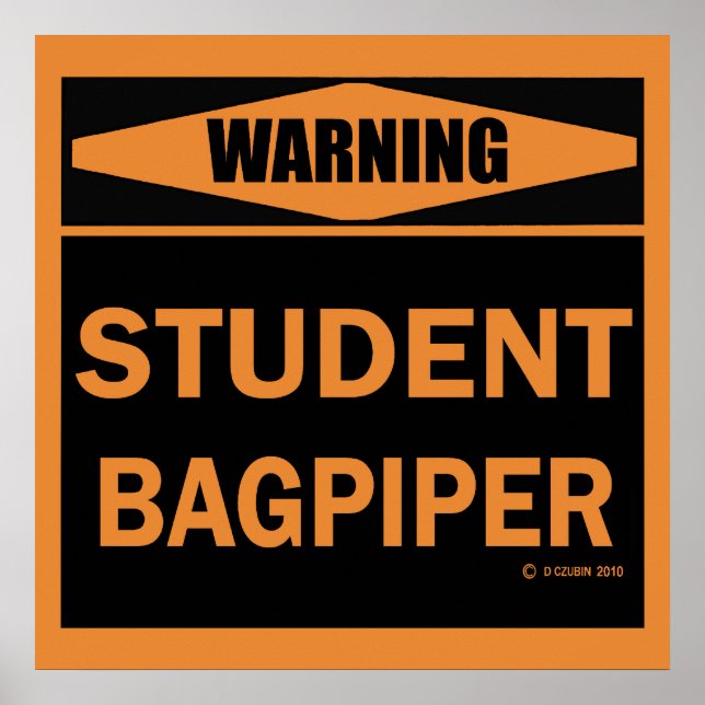 Student Bagpiper Poster (Framsidan)