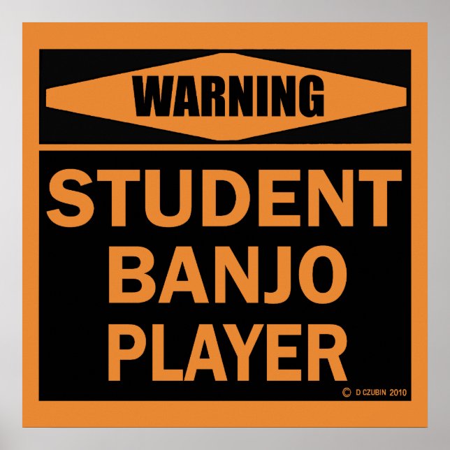 Student Banjo Player Poster (Framsidan)
