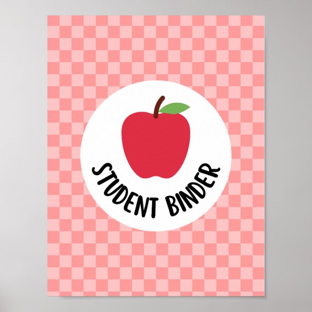 student binder title page insert for teachers poster (Framsidan)