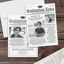 Student Black and White Photo Collage Newspaper