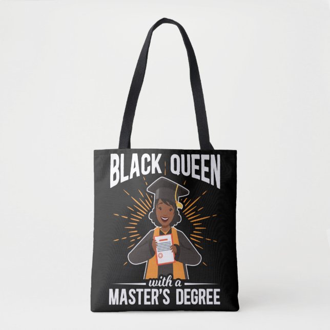 Student Black Queen Studenten Master Degree Tygkasse (Framsida)
