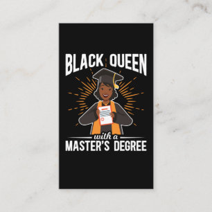 Student Black Queen Studenten Master Degree Visitkort