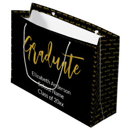 Student Black White Guld Grad Namn, klass 20245