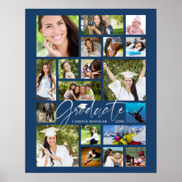 Student Blue 19 Photo Collage Script Poster