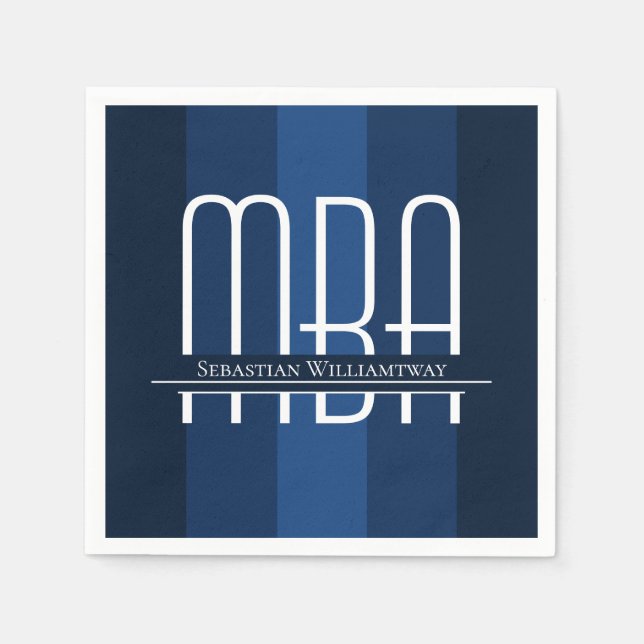 Student Blue MBA Studentfest Pappersservett (Framsidan)