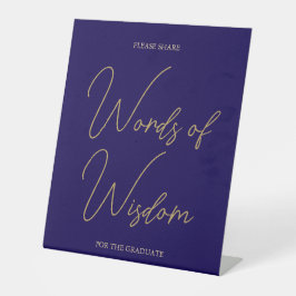 Student Blue Typography Studenten Tabletop Sign-te