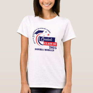 Student Blue White Studenten Tri-Blend Shirt T