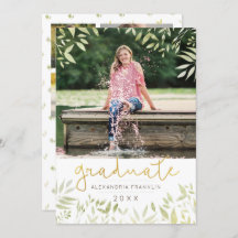 Student Botanical Gold Foil Greenery 4 Photo