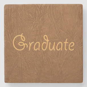 Student Brown Cowhide Leather Struktur look Stenunderlägg