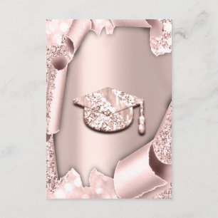 Student CAP Bachelorette GIRL Ro Rosa 3D Inbjudningar