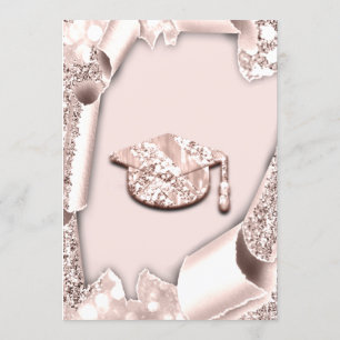 Student CAP Bachelorette Party Ro Rosa 3D Inbjudningar