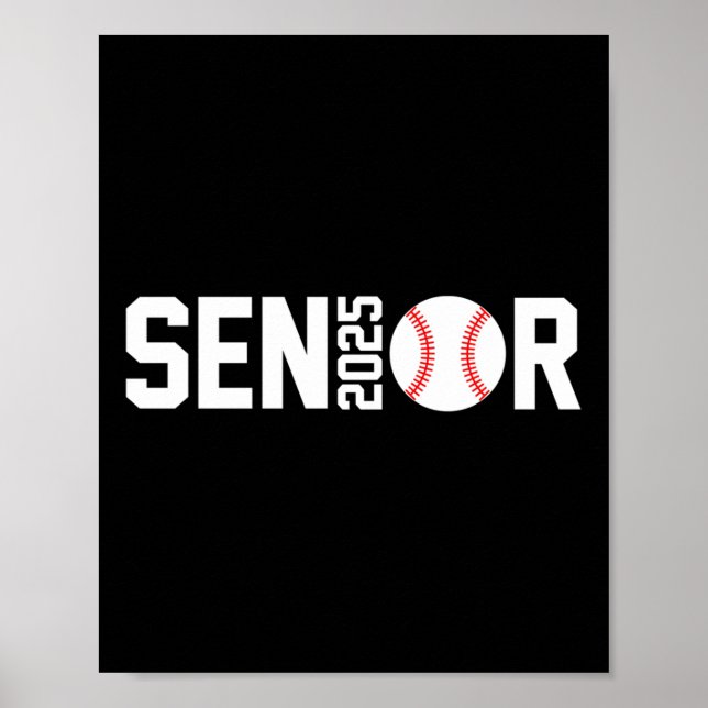 Student Cl of 2025 Senior Baseball Player Graduat Poster (Framsidan)