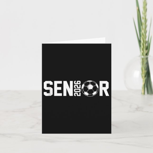 Student Cl of 2026 Senior Soccer Player Graduatio Kort (Framsida)