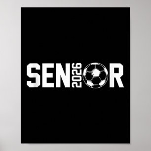 Student Cl of 2026 Senior Soccer Player Graduatio Poster