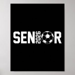 Student Cl of 2026 Senior Soccer Player Graduatio Poster