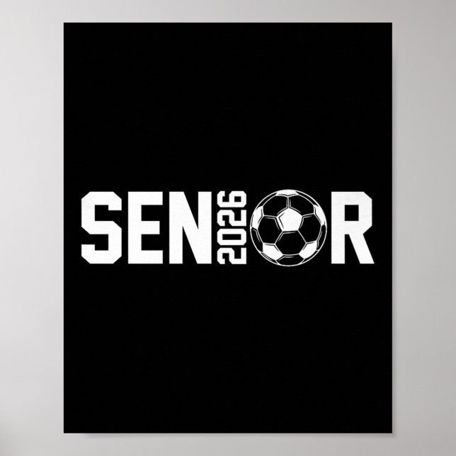 Student Cl of 2026 Senior Soccer Player Graduatio Poster (Framsidan)