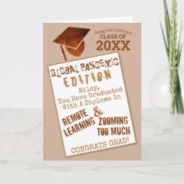 Student Copper Global Pandemic Funny Studenten Kort