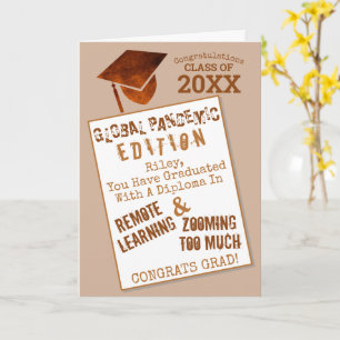 Student Copper Global Pandemic Funny Studenten Kort