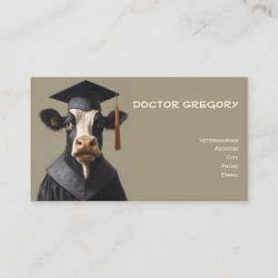 Student Cow Visitkort