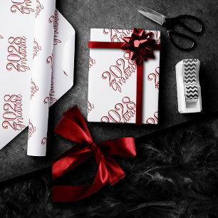 Student Crimson-skript Modern Classy Red Year Presentpapper
