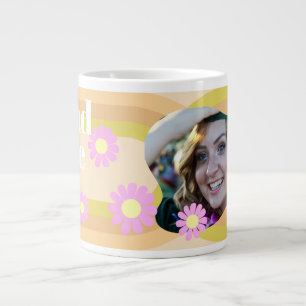 Student Daisy Photo Beige Jumbo Mugg